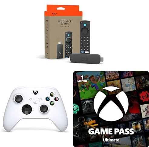 Amazon Fire TV Stick 4K Max + Xbox Robot White Controller + 1 Month Game Pass Ultimate