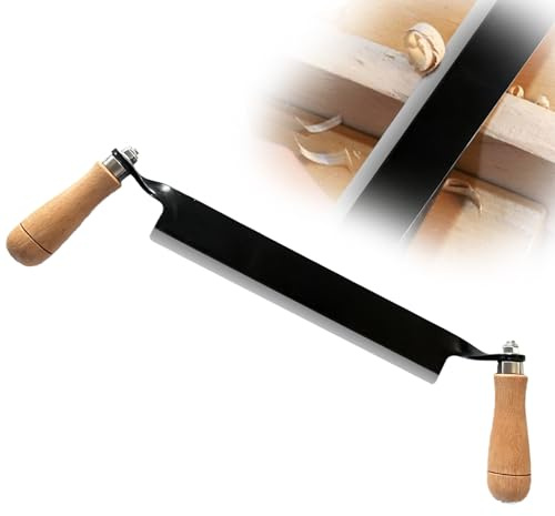 BAIFULAI Coltello da trazione per legno: da 220 mm con elevata affilatura, lama temprata e cava, manici ergonomici, lama per coltello da trazione per corteccia di legno, scortecciatura e lavorazione