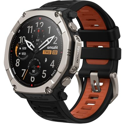 Amazfit T-Rex Ultra 2 Dualband-GPS Outdoor Smartwatch, 51 mm Titangehäuse, 1,5 Saphir AMOLED Display, Taschenlampe, 30 Tage Akkulaufzeit, Offline-Karten, 10 ATM, 180+ Sportmodi für Android & iPhone