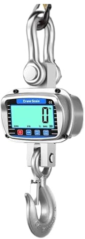 Báscula de grúa industrial de 3000-5000 KG, termohigrómetro de báscula de acero de aleación resistente colgante Digital LCD(5000KG silver)