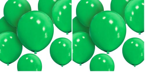 HYKJNBW Green Balloons 12 inch 100 pack Strong Thicken Green Latex Balloons Round Helium Balloon for Birthday Kids Party Weddings Baby Shower Christmas Decorations Accessories
