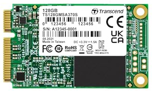 Transcend MSA370S 128GB SATA III 6Gb/s SSD, Read/Write up to 530/200 mb/s with MLC Flash and with DRAM Cache TS128GMSA370S