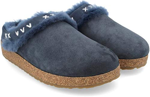 HAFLINGER Lammfellclog Shetland, Mittelblau, 44