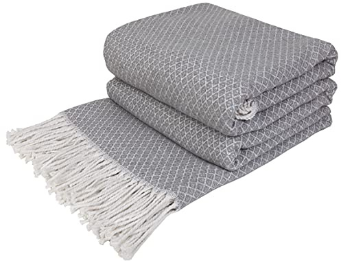 LYHome Baumwolldecke 140x200 cm, Kuscheldecke Aus Baumwolle