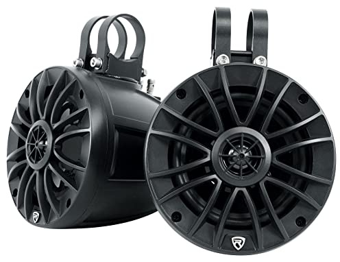Rockville UT525B 5.25 Marine UTV/ATV Rollbar Wakeboard Tower Speakers, 280W Peak/70W RMS, IPX6 Waterproof, Swivel Mount, for Off-Road and Boat Use