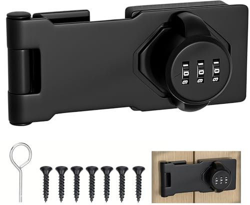 Marstey Cerradura de contraseña para puerta de armario de 3.5 pulgadas, cerradura de combinación de puerta de gabinete, cerradura deslizante de 3 dígitos, para puertas pequeñas, armarios, puerta de