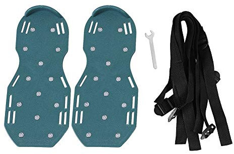 ANKROYU 1 Paar Rasenbelüfter-Schuhe, PP-Rasenbelüfter-Sandalen, Garten-Spike-Belüfter-Sandalen, verstellbare Grasbelüfter-Sandalen für Rasen, Gärten, Terrassen (3 Riemen)