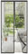 MAGICDOOR Magnet Fliegengitter Balkontür 140x220cm, Schwarz Polyester Magnetvorhang Fliegengitter Tür Atmungsaktiv Selbstschließend Insektenschutz Fenster Ohne Bohren für Terrasse Schlafzimmer usw.