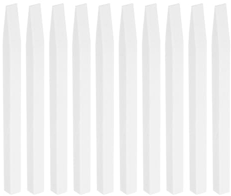 sourcing map 10pcs Pumice Stone Nail File, Pumice Nail Polishing Stick Cuticle Remover Pusher, Professional Quartz Stone Nail Filing Buffer Manicure Tool for Salon Nail Art Care, White