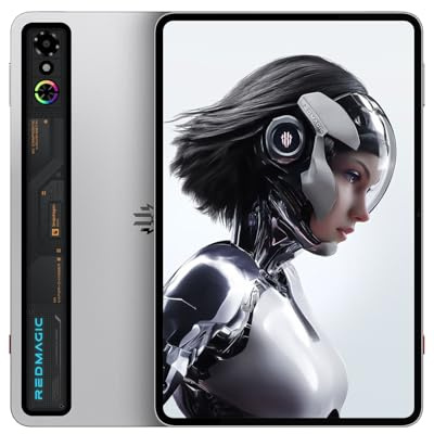 REDMAGIC Astra Gaming Tablet, 9.06”OLEDGaming Pad, Snapdragon 8 Elite, 16GB RAM + 512GB ROM, 165Hz 2.4K Display, 13MP+9MP Kamera, Android 15, 80W Schnellladegerät, Kühlsystem, Silber