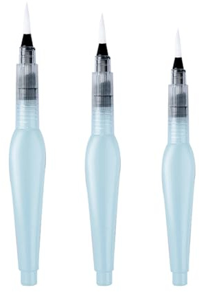 3/6 Pièces Stylo Pinceau À Eau Rechargeable Pointe Plate/pointe Peinture Pinceau À Eau Stylo Pour Enfant Adulte Aquarelle Gouache Peinture Aquarelle Ensemble Adultes Artiste