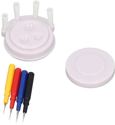 RASTKY Uhrenöler-Reparatur – Uhrenöler-Set, 4 Spitzengrößen, Aussparungen, Ölbecher, Öl, Uhrenreparaturzubehör, Uhrmacher – Professionelles Kunststoff-Set