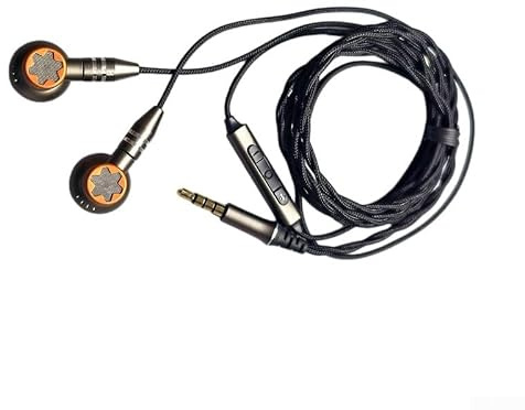 För Starlight Hi-Fi-trådbundna öronsnäckor med avtagbart MMCX-gränssnitt, dubbla dynamiska drivrutiner och design med platt huvud, in-ear-hörlurar med mikrofon (3,5 mm)