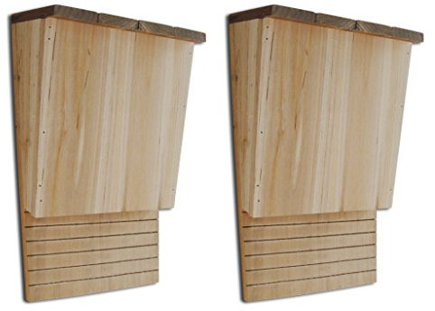 Festnight 2er-Set Fledermaushaus Fledermaushotel Fledermauskasten 22 x 12 x 34 cm