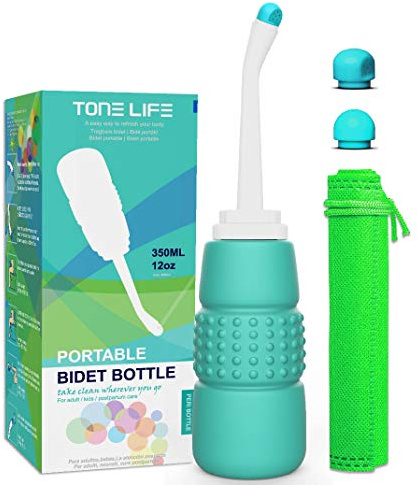 TONELIFE Portable Bidet for Toilet - Peri Momwasher Bidet Bottle 350ml 12oz - Portable Shower-Travel Bidet for Traviling,Camping,Women,Postpartum Care,,Post-Surgery Recovery, Moms,New Baby & Eldery