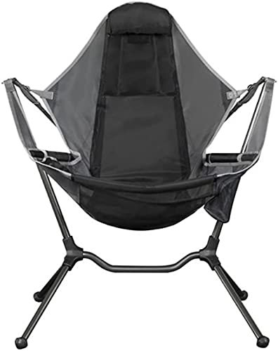 YRHH Klappstuhl, Relax Schaukelstuhl Liege Camping Schaukel, Komfortabler Und Bequemer Outdoor Klappstuhl, Leichter Camping Angelstuhl-Grey