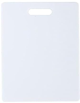 FARBERWARE Reversible Plastic Cutting Board, 8x10 Inch, White, Dishwasher Safe, Non-Porous and Durable for Chopping, Slicing, Prep, Easy to Store