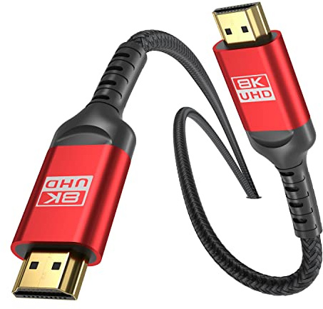 ALLEASA 8K HDMI Cable 15FT, Ultra 48Gbps High Speed 15 FT HDMI Cable, 15 Foot hdmi Cable -4K@120Hz 8K@120Hz, eARC, HDR10, DTS:X, HDCP 2.2 & 2.3, Compatible with PS4/5,Blu-ray, Monitor,PC and More