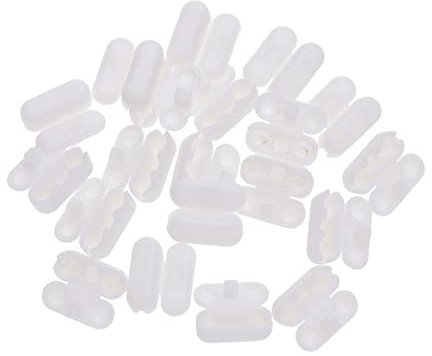 GRIRIW Conectores De Cadena De Bolas para Cortinas De Cuentas 20 Piezas Plástico Blanco Hebilla Reemplazo para Persianas Verticales Accesorios para Casa y Oficina Clips Duraderos