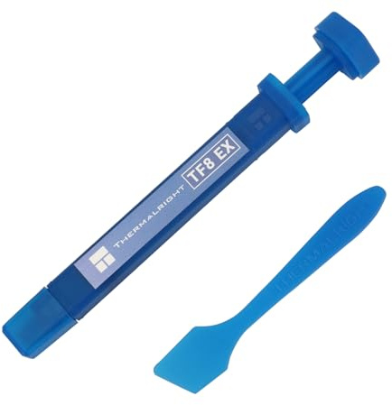 Thermalright TF8 EX 2.9g High Performance Thermal Paste 14W/m.k, Newly Upgraded High-Performance Heat Dissipation Paste for Processor/CPU/GPU/All CPU Coolers, with a Spatula Tool(TF8 2.9g)