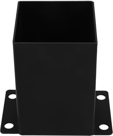 OSALADI Wood Pavilion Post Base Bracket Kit Heavy-duty Black Support for Pergolas and Gazebos Sturdy Wood Construction Enhanced Stability Versatile Outdoor Use