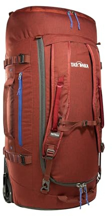 Tatonka Trolley Duffle Roller 80 L - Faltbare Reisetasche mit Rollen und Rucksackfunktion - In eigener Deckeltasche verstaubar - 80 Liter Volumen