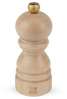 PEUGEOT - Paris 12 cm Pepper Mill - Classic Grind System - Made with PEFC Certified Wood - Lifetime Guaranteed Mechanism - Made in France - Natural Colour