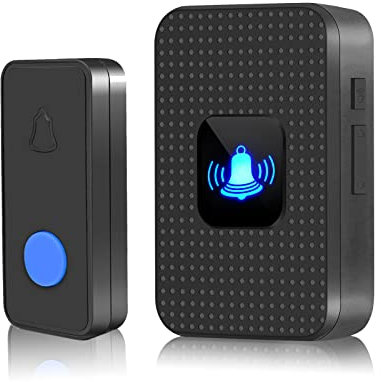 Campanello Senza Fili da Esterno, Campanello Wireless Impermeabile IP55, 55 Suonerie, 5 Volume Regolabile, Indicatore LED, Portata 300M, Wireless Doorbell per Casa Ufficio Ristorante Govee Anziani