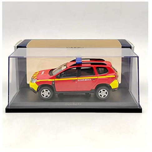EMRGAZQD Scale Finished Model Car 1:43 For Dacia Duster 2018 POMPIERS SECOURS Alloy Diecast Car Model Simulation Vehicle Collectible Ornament Miniature Replica Car