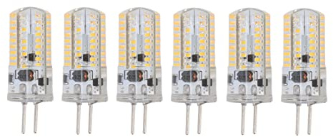Ampoules LED GY6.35, G Y6.35 à 3000K Blanc 6000 6500K 500LM 72LED pour la Maison et le Bureau, 5 6 Pièces 5W AC 12V Chaud 2700 (Blanc chaud)
