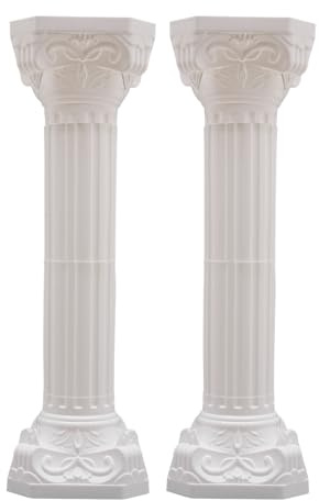 KONGKUNI 2 colonne romane per matrimoni, colonne romane, in plastica, colonna greca, supporto per fiori, piedistallo per matrimoni, eventi, feste, supporto decorativo per vasi di fiori