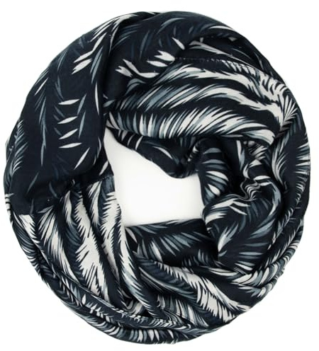 Gloop Bufanda de mujer ligera con bucle en muchos colores, bufanda, paño, 01126a2azul, Talla única