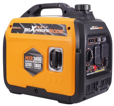 maXpeedingrods 3500W Groupe Electrogene Silencieux Inverter Essence 4 Temps Generator Léger Secours avec Prises USB et 230V Générateur Electrique pour les Caravanes, Jardin, Camping