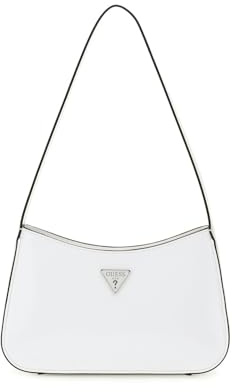 GUESS Arnela Top Zip Shoulder Bag White