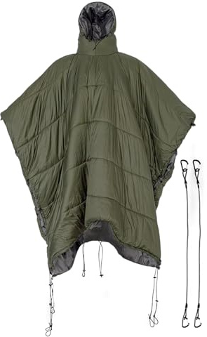 Hammock Camping Underquilt, Camping Quilt Poncho - Underquilt Hammock Poncho Sleeping Bag Wearable | Waterproof Winter Hooded Sleeping Bag for Hiking, Backpacking, Sports