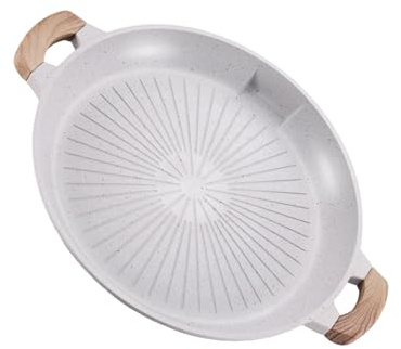 Vassoio per barbecue antiaderente facile da usare Vassoio per barbecue in alluminio portatile Padella rotonda per grigliare interni ed esterni Campeggio BBQ Padella