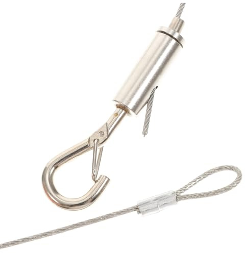 Hemobllo 2 pièces Kit de Suspension Mural Acier Inoxydable Câble Réglable pour Cadres Photo Miroirs Lourds Luminaires et Plantes Lot de Câbles Robustes pour Fixation Facile