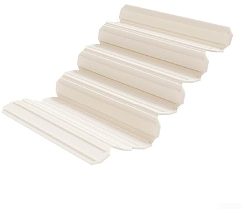 Halkfri silikon dräneringsdyna med vikbar design för köksanvändning, lämplig för torkning, frukt och grönsaker, höjda åtor förbättrar luftflödet och torkhastigheten (meter vit)