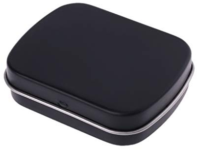 Youlin - Caja metálica portátil pequeña con tapa, cajas de almacenamiento de metal, para joyas, caramelo, moneda