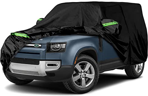 Funda Impermeable de Repuesto para Land Rover Defender 90 2020-2024 de 2 Puertas, 6 Capas para Todo Tipo de Clima con Puerta de Cremallera para protección contra Nieve, Lluvia, Polvo, Granizo