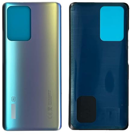 iYAiYO Glas baklucka för Xiaomi 11T PRO 2107113SG, 2107113SI, 2107113SR bakre batterihölje ersättningsdel med förinstallerat klistermärke-blå