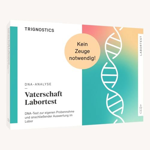 TRIGNOSTICS Vaterschaftstest Vater Kind inkl. Laborauswertung | 4 Personen zuhause test duo für Vater + Kind - Probenentnahme mittels Speicheltest | online ohne Papierkram - dadurch absolut diskret