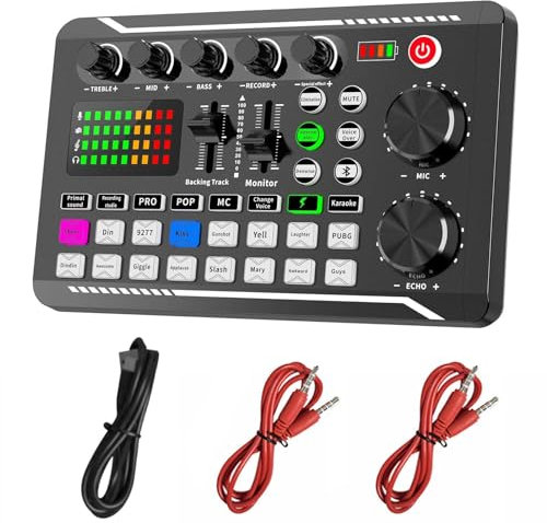 Bundle de equipos de podcast - kit de tarjeta de sonido de podcasting, kit de podcasting de micrófono | Equipo de grabación de profesional para estudio, transmisión y creación de contenido, micr