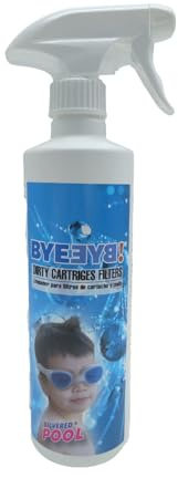 YMBERSA Silvered Pool BYEY! Dirty Cartridges Filters 500 ml Nettoyant pour filtres à cartouche et maille