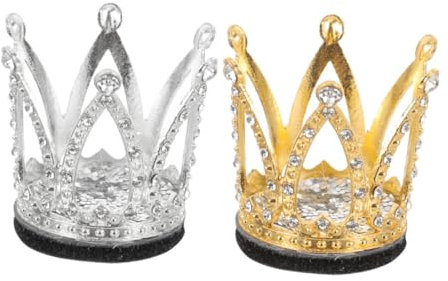 GLEAVI 2stücke Teiliges Strass-Krone Helmdekor Aus Metall Niedliche Helmverzierung Für Motorrad Und Skihelm Kompatibel Für Mädchen Auffälliges Helmzubehör Mit Funkelnden Schmucksteinen