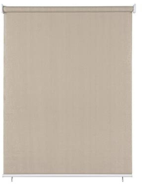 paramondo Außenrollo Senkrechtmarkise Sonnenschutz Sichtschutz für Balkon Terrasse, Pflegeleicht, Freihängend, Reiß- & Wetterfest, 100 x 140 cm [BXH] Creme