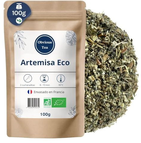 Feuilles et Tiges d’Armoise Bio en Vrac - Herboristerie et Tisane Digestive - Artemisia Vulgaris L. - Agriculture Biologique - Conditionné en France - Sachet 100g (50 Tasses)
