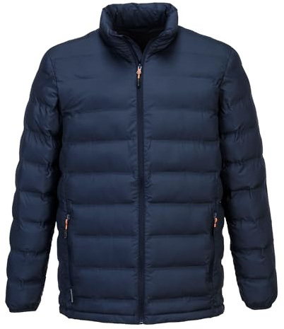 Portwest S546 KX3 Ultrasonic Tunnel Jacket Heat-Sealed Insulated Water-Resistant Windproof Lightweight InsulatexPro Lining Elasticated Cuffs Adjustable Hem Multi-Pocket Design Workwear, Navy, M