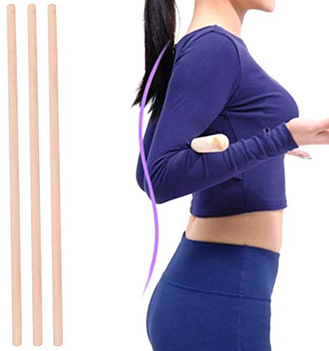 Open Back Stick, Body Training Stick Open Shoulder Open Back Corrective Hump Round Wooden Sticks Stretching Tool Yoga Assist Yoga Assist Stick for Yoga, Martial, Artists, Dancers, Gymnasts