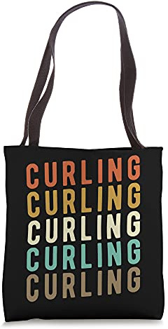 Curling Curler Rock Sweeping Sweep Broom Stone Ice Curl Tote Bag